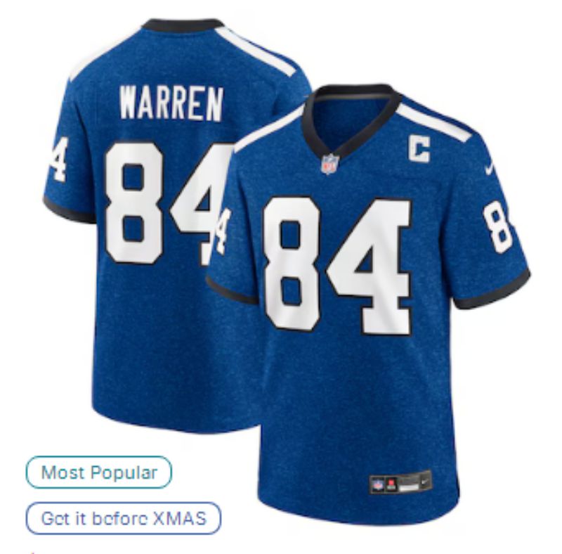 Men 2026 Indianapolis Colts #84 Warren blue Limited Nike NFL Jersey style 02->indianapolis colts->NFL Jersey